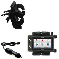Gomadic Mio Technology C720 Auto Vent Holder with Car Charger - Uses TipExchange