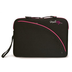 Mobile Edge SlipSuit - Black/Pink 10 - Ultra Portable Neoprene Sleeve- Holds 10 Netbooks- Lifetime Warranty