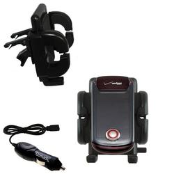 Gomadic Motorola Blaze Auto Vent Holder with Car Charger - Uses TipExchange