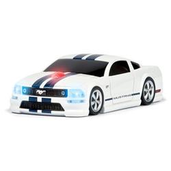 Road Mice Mustang (White Blue Stripes) Wireless Cordless USB Optical Laser Mouse