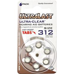 Ultralast NABC UltraLast UL312HA Zinc Air Size 312 Ultra Clear Hearing Aid Battery - Zinc Air - Hearing Aid Battery