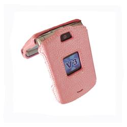 Emdcell NEW Leather Case Faceplate for Motorola RAZR V3 V3m V3i V3t V3e V3r V3a V3c Pearl Pink
