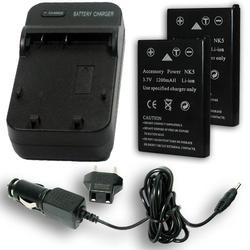 Accessory Power NIKON EN-EL5 Equivalent Charger & Battery 2-Pack Combo for OEM MH-61 / Coolpix P5000 / P5100 & More