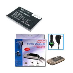 Eforcity NP-20 NP20 BATTERY / Home Travel Wall CHARGER FOR CASIO EX-Z75 EX-S600