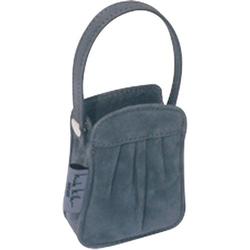 Nicole Miller NM15-643 Slate Blue Suede Pleated Cell Phone Pouch