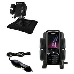Gomadic Nokia 8600 Luna Auto Bean Bag Dash Holder with Car Charger - Uses TipExchange