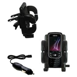Gomadic Nokia 8600 Luna Auto Vent Holder with Car Charger - Uses TipExchange