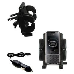 Gomadic Nokia 8800 Arte Auto Vent Holder with Car Charger - Uses TipExchange