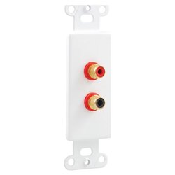 OEM Systems 2 Socket Coax Insert - White