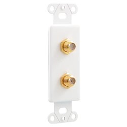 OEM Systems 2 Socket Insert - F81 Coaxial - White