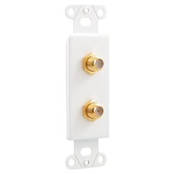 OEM Systems 2 Socket Insert - F81 Coaxial - White