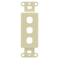 OEM Systems 3 Socket Decorator-Style Insert - Almond