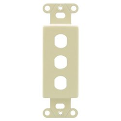 OEM Systems 3 Socket Decorator-Style Insert - Almond