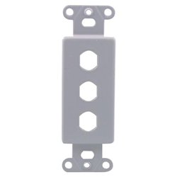 OEM Systems 3 Socket Decorator-Style Insert - Gray