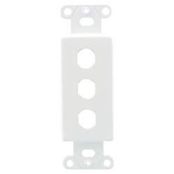 OEM Systems 3 Socket Decorator-Style Insert - White