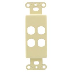 OEM Systems 4 Socket Decorator-Style Insert - Almond