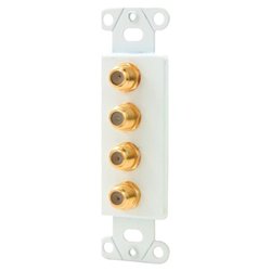 OEM Systems 4 Socket Insert - F81 Coaxial - White