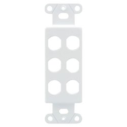 OEM Systems 6 Socket Decorator-Style Insert - White