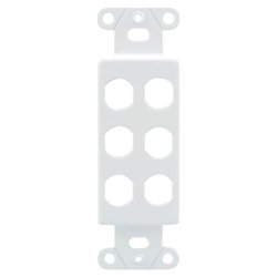 OEM Systems 6 Socket Decorator-Style Insert - White