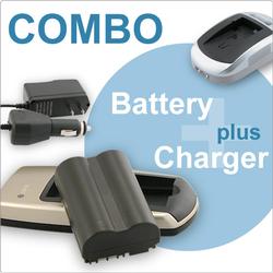 Eforcity Olympus COMBO BLM-1 / BLM-01Compatible Li-Ion Battery VALUE PACK with Charger Set- desktop AND ve