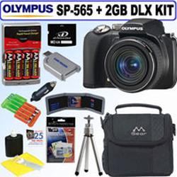 Olympus SP-565UZ 10MP Digital Camera + 2GB Deluxe Accessory Kit