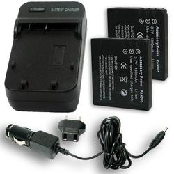 Accessory Power PANASONIC CGA-S005 / CGA-S005A / 1B Equivalent DE-A11 Charger & Battery 2PK Combo for Lumix Cameras