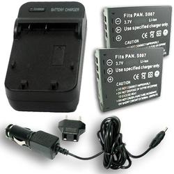 Accessory Power PANASONIC CGA-S007 / CGA-S007A / 1B Equivalent DE-A25 Charger & Battery Combo for Lumix Cameras