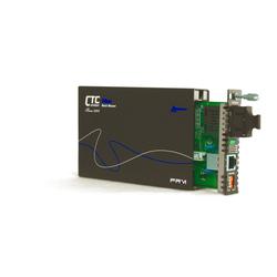 CTCUnion POTS (RJ11) phone line over fiber converter, multimode SC, 2Km, FXO/FXS mode