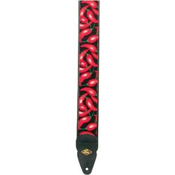 LM GUITAR PS24CP Chili Pepper Design Slider Style Guitar Strap