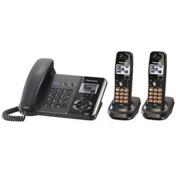 Panasonic DECT 6.0 Digital 2-Line phone, corded/cordless handset,up to 6 handsets