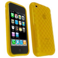 Eforcity Patterned Rubber Case for Apple 3G iPhone, Clear Yellow by Eforcity