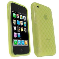 Eforcity Patterned Rubber Case for Apple 3G iPhone, Light Green by Eforcity