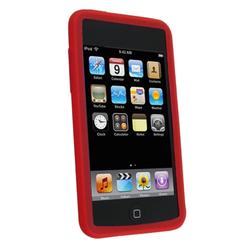 Eforcity Patterned Silicone Skin Case for iPod Gen2 Touch, Red by Eforcity