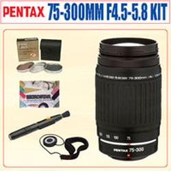 Pentax - 75-300MM F4.5-5.8 Smcp-Fa J Al Zoom Lens + Accessory Outfit - APEN75300FAJBK1