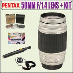 Pentax Telephoto Zoom Lens 75 -300MM F/4.5-5.8 Lens + Accessory Outfit - APEN75300FAJK1