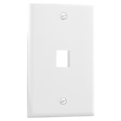 Steren Petra 1 Socket Keystone Faceplate - White