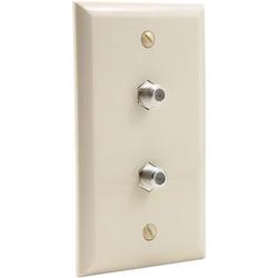 Steren Petra 2 Socket Coax Faceplate - Coaxial - Ivory