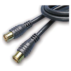 Petra RG59 Quick-Connect Coaxial Cable - 1 x F-connector - 1 x F-connector - 12ft - Black