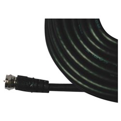 Petra RG59 Screw-On Coaxial Cable - 1 x F-connector - 1 x F-connector - 25ft - Black