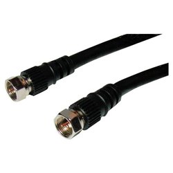 Petra Video Cable - 1 x F-connector - 1 x F-connector - 100ft - Black