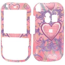 Wireless Emporium, Inc. Pink Polka Dot Hearts Snap-On Protector Case Faceplate for Palm Centro