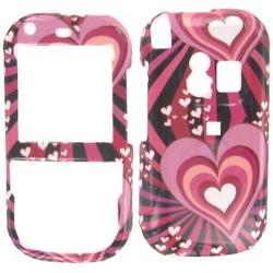Wireless Emporium, Inc. Pink Retro Hearts Snap-On Protector Case Faceplate for Palm Centro