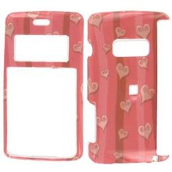 Wireless Emporium, Inc. Pink Stripes & Hearts Snap-On Protector Case Faceplate for LG enV2 VX9100