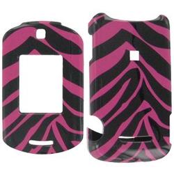Wireless Emporium, Inc. Pink Zebra Snap-On Protector Case Faceplate for Motorola RAZR VE20
