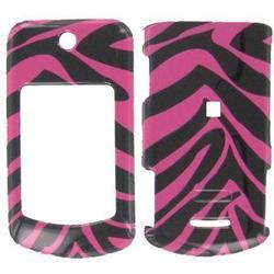 Wireless Emporium, Inc. Pink Zebra Snap-On Protector Case Faceplate for Motorola W755