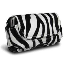 Eforcity Premium Leather Case for Samsung Instinct M800 - Velvet Zebra by Eforcity