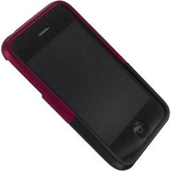 Wireless Emporium, Inc. Premium Rubberized Slider Case for Apple iPhone 3G (Black/Red)