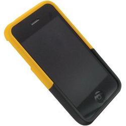 Wireless Emporium, Inc. Premium Rubberized Slider Case for Apple iPhone 3G (Black/Yellow)