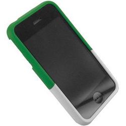 Wireless Emporium, Inc. Premium Rubberized Slider Case for Apple iPhone 3G (Green/White)