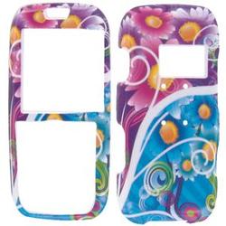 Wireless Emporium, Inc. Purple & Blue Flowers Snap-On Protector Case Faceplate for LG Rumor LX260